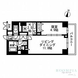 パークフラッツ学芸大学 3階1LDKの間取り