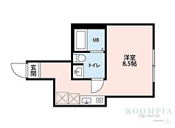 ＫＴＫ蒲田 1階ワンルームの間取り