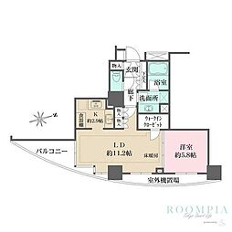 ドレッセ目黒インプレスタワー 406 4階1LDKの間取り