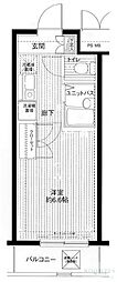 メインステージ目黒南 2階1Kの間取り