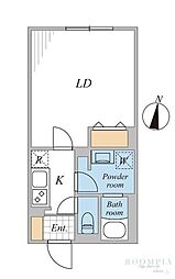 LEGALAND桜新町ANNEX 1Kの間取図画像