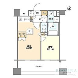 プライア渋谷 1LDKの間取図画像