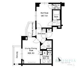 パークアクシス学芸大学 1LDKの間取図画像