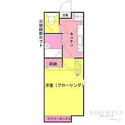 エクセルシア 1Kの間取図画像