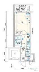 ヴェルト三軒茶屋2 1Kの間取図画像