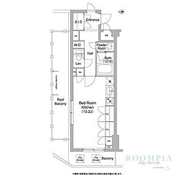 コンフォリア目黒長者丸 ワンルームの間取図画像