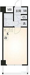 ラミアール中目黒 ワンルームの間取図画像