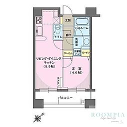 ヒルレジデンス大崎 1LDKの間取図画像