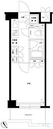 ルーブル目黒不動前 1Kの間取図画像