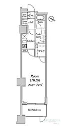 グレイスコート目黒 1Kの間取図画像