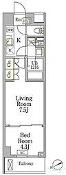 AIFLAT馬込 2Kの間取図画像