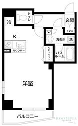 メインステージ目黒2 1Kの間取図画像