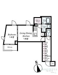 ビバリーホームズ中延2 1LDKの間取図画像