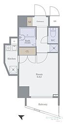 ステージファースト三宿 1Kの間取図画像