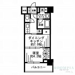 レジディア池尻大橋 2Kの間取図画像