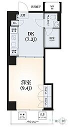 レジデンスクイズ恵比寿 1DKの間取図画像