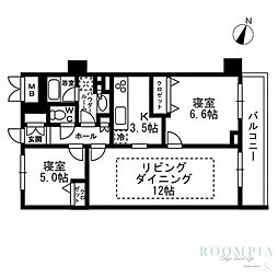 パークフラッツ学芸大学 2LDKの間取図画像