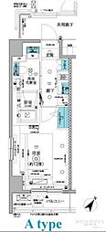 フェニシア三軒茶屋 1Kの間取図画像