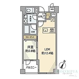ダイナシティ三宿 1LDKの間取図画像