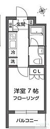 ガーデン用賀 1Kの間取図画像