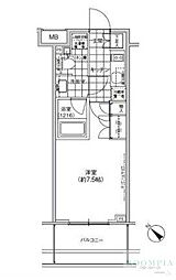 パークハビオ武蔵小山 1Kの間取図画像