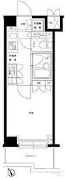 ルーブル目黒不動前 1Kの間取図画像