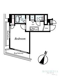 エクセリア都立大 1Kの間取図画像