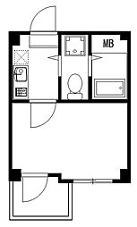 グリフィンハウス 1Kの間取図画像