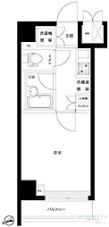 ルーブル大井町参番館 1Kの間取図画像