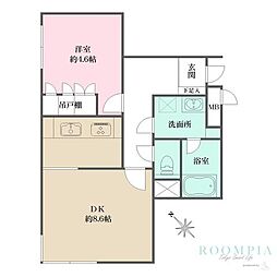 藤和シティコープ桜新町 1DKの間取図画像