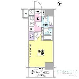 SIL西五反田 1Kの間取図画像