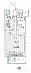 リライア東京イーストレジデンス 1Kの間取図画像