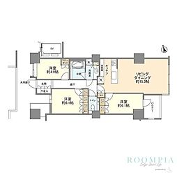 用賀レジデンス 3LDKの間取図画像