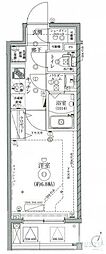 クレイシア戸越公園 1Kの間取図画像