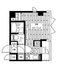 ステージファースト恵比寿東 1Kの間取図画像