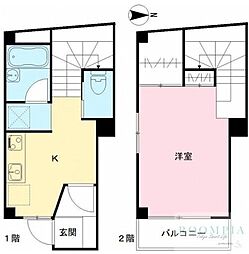 ヴェラーチェ大岡山 1Kの間取図画像