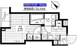 グランドコンシェルジュ用賀アジールコート 1Kの間取図画像