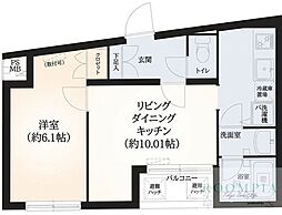 PalaisHomes大岡山 1LDKの間取図画像