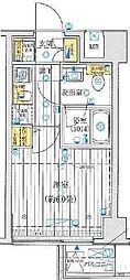 プレール・ドゥーク渋谷幡ヶ谷 1Kの間取図画像