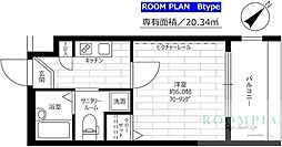 ステージファースト上池台 1Kの間取図画像