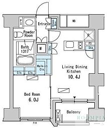 ベルファース目黒 1LDKの間取図画像