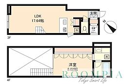PASEO神宮前 1LDKの間取図画像