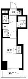 ロイヤルパレス目黒 1Kの間取図画像