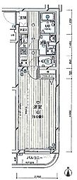 プレール・ドゥーク品川御殿山 1Kの間取図画像