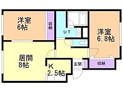 アコーデンス.さや 2LDKの間取図画像