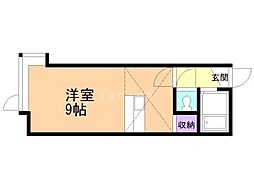 ツインハウスA ワンルームの間取図画像