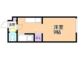 パナハイツエイト 1Kの間取図画像