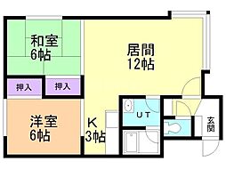 SK72 2LDKの間取図画像