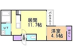 間取図画像 1LDK