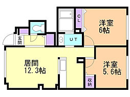 間取図画像 2LDK